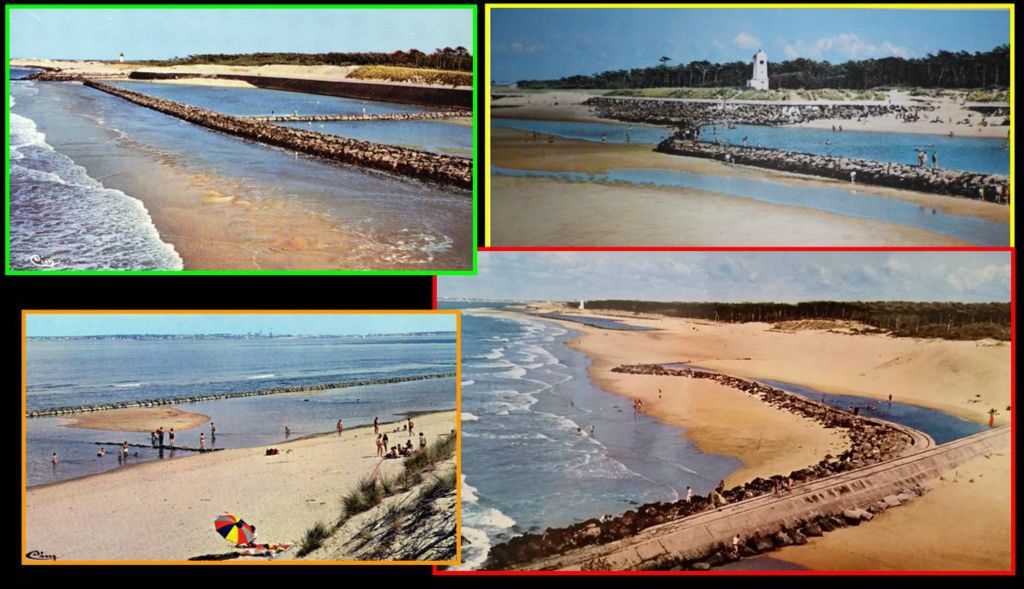 Sur la photo de gauche en haut, on aperçoit le phare de Grave tout proche, situé à la Pointe de Grave.