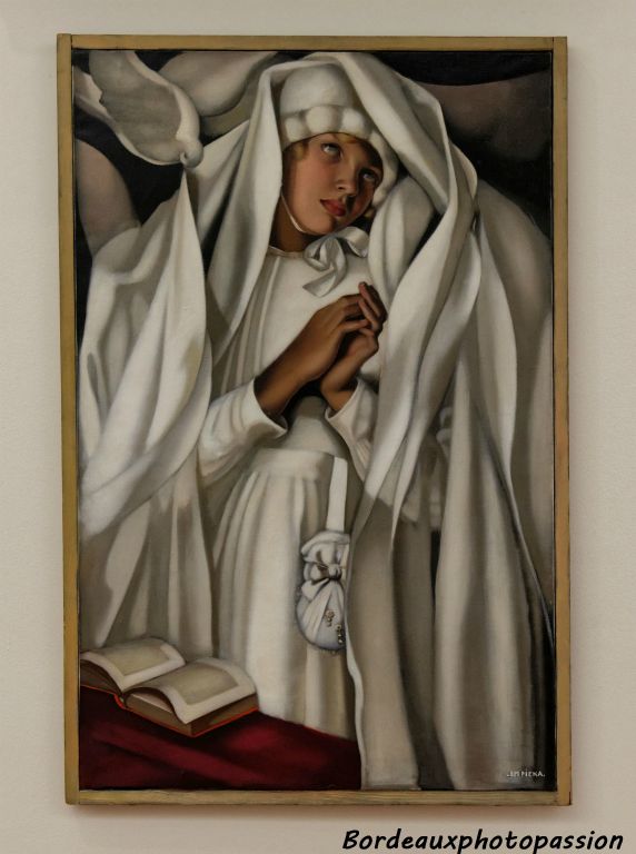Tamara de Lempika artiste Art Déco La communiante 1929 (portrait de sa fille)