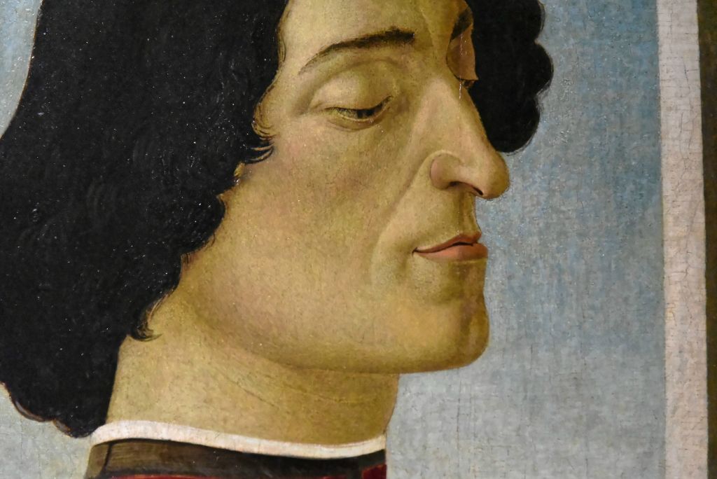 Portrait de Julien de Médicis (détail) commémorant l'assassinat du jeune homme en 1478.