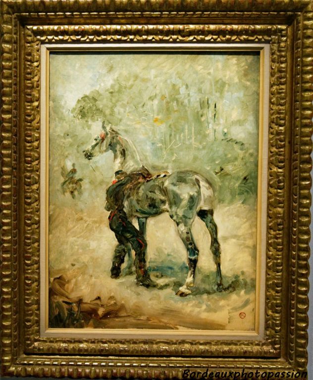 Passionné par les chevaux qui faisaient partie de son environnement familial, il les dessinera dès ses premiers cours de peinture auprès du peintre animalier Princeteau.