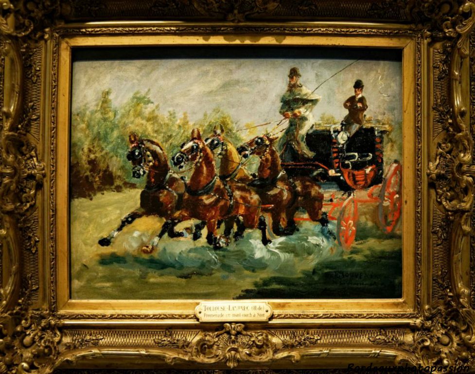 Le Comte Alphonse de Toulouse-Lautrec conduisant son mail-coach est un tableau  représentant son père aux guides d'un attelage sur la promenade des Anglais à Nice.