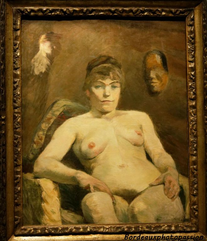 Nu féminin, dit anciennement la Grosse Maria 1884. Suzanne Valadon  superbe modèle fut la maîtresse du peintre.