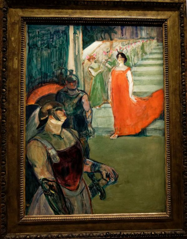 Messaline descend l'escalier bordé de figurants. (opéra Messaline à Bordeaux) 1901
