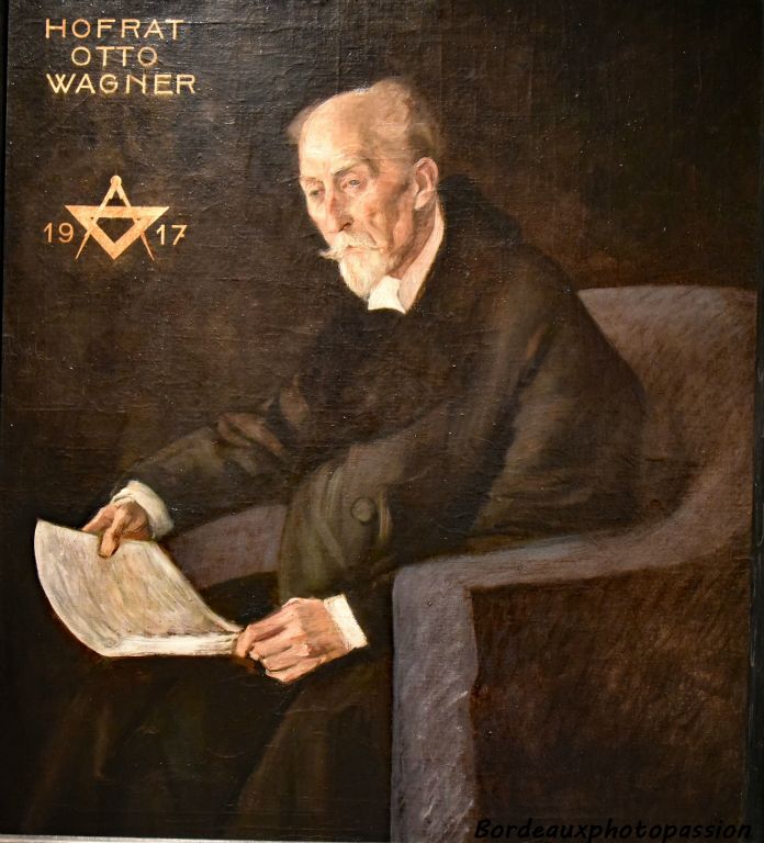 Le conseiller Otto Wagner  1917 huile sur toile de Friedrich von Radler 