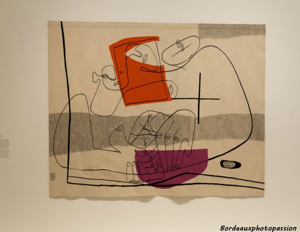 Rare les mains, tapisserie 1951 Le Corbusier