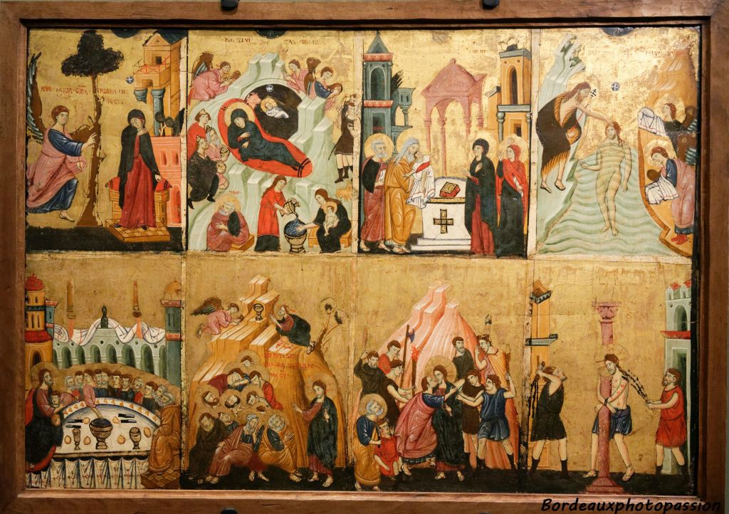 Peintre romain du XIIIe siècle,  Huit scènes de la vie du Christ