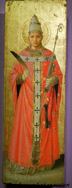  Beato Angelico (Fra Angelico) saint Sixte (San Sisto) ou le pape Eugène IV vers 1453-1455