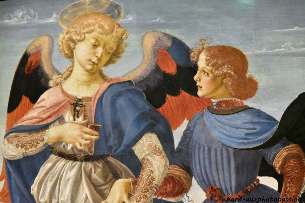 Andrea del Verrochio et atelier Tobie et l'ange 1470-1575 Détrempe sur bois 