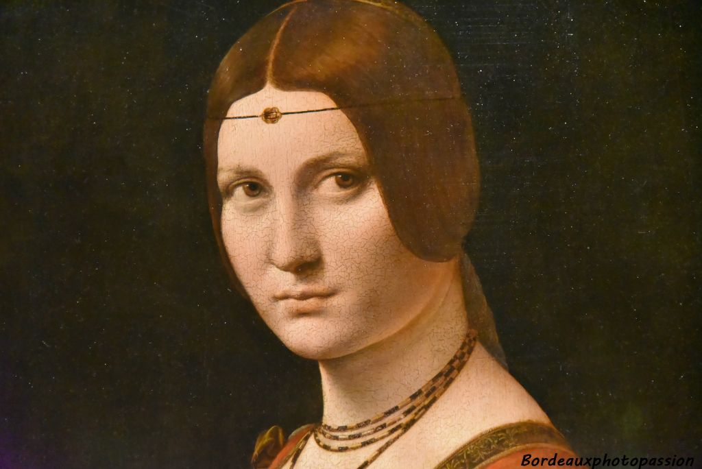 Léonard de Vinci Portrait d'une dame de la cour de Milan dite La Belle Ferronnière vers 1490-1497