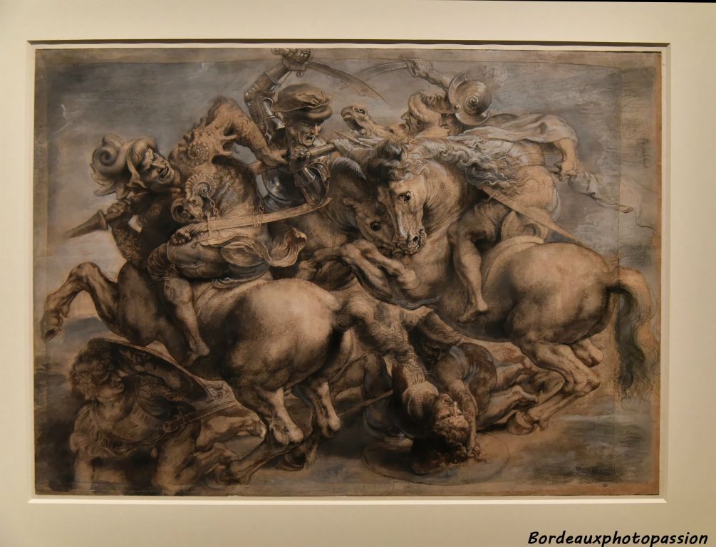 Anonyme italien, XVIe siècle repris par Paul Rubens, La Bataille d'Anghiari