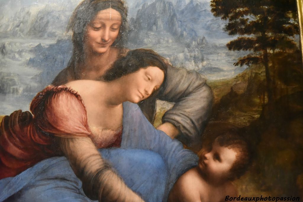  Sainte Anne, la Vierge et l'Enfant Jésus jouant avec un agneau, dite la Sainte Anne (détail)