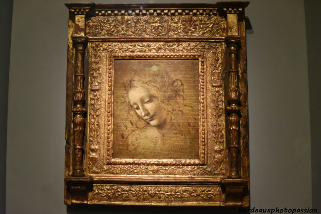 Léonard de Vinci Tête de femme dite La Scapiliata L'échevelée 